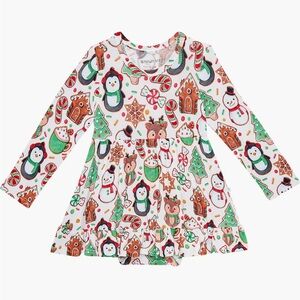 POSH PEANUT Cookie Medley Long Sleeve Skirted Bodysuit